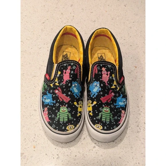 RARE Yo Gabba Gabba Vans Kids Shoes Unisex Size 3.5  Excellent Condition Slip On - Picture 2 of 11